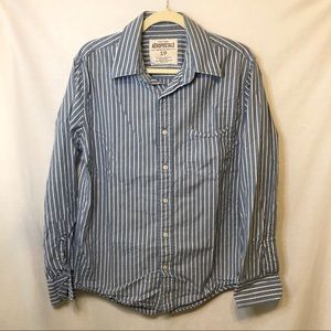 Aeropostale Light Blue Pinstripe Button Down Shirt